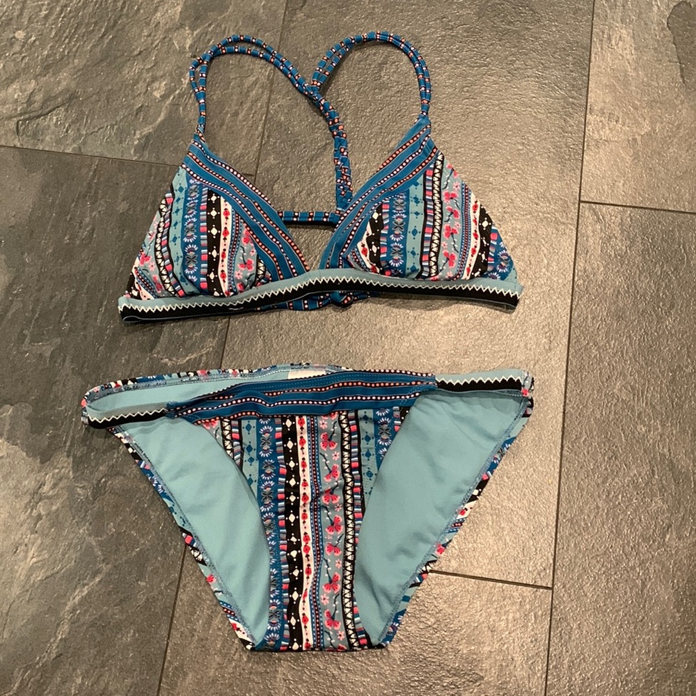 Blue print bikini